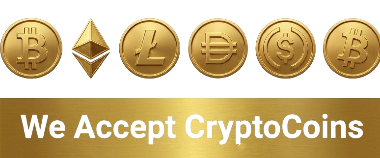 Various cryptocurrency symbols and text