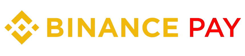 Binance Pay logo, with diamond symbol and yellow and black text.