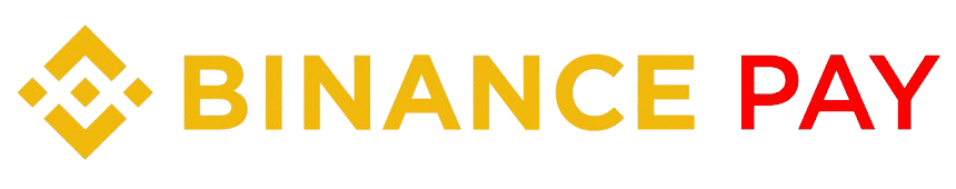 Binance Pay logo, with diamond symbol and yellow and black text.